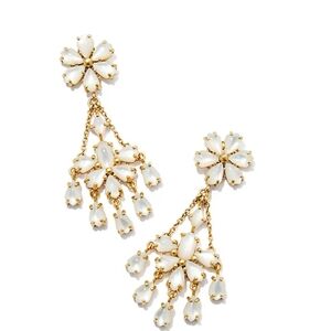 Yellow Rose by Kendra Scott Laurel Vintage Gold Statement Earrings Wrangler NWT